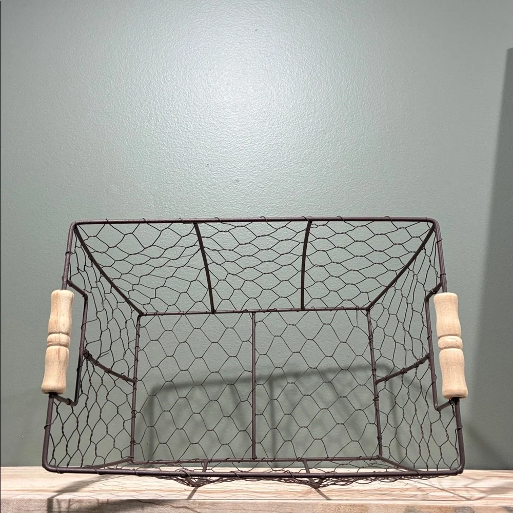 Brown Wire Storage Basket